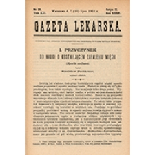 Gazeta Lekarska. 1901, R. 35, T. 21, nr 29