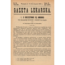 Gazeta Lekarska. 1901, R. 35, T. 21, nr 35