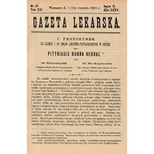 Gazeta Lekarska. 1901, R. 35, T. 21, nr 37
