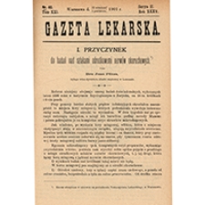 Gazeta Lekarska. 1901, R. 35, T. 21, nr 40