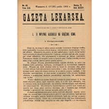Gazeta Lekarska. 1901, R. 35, T. 21, nr 43