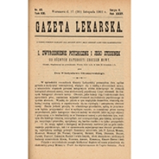 Gazeta Lekarska. 1901, R. 35, T. 21, nr 48