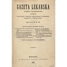 Gazeta Lekarska. 1867, R. 1, T. 2, nr 47