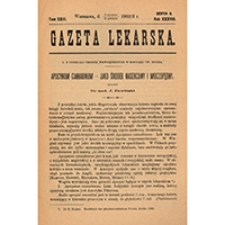 Gazeta Lekarska. 1903, R. 38, T. 23, nr 22