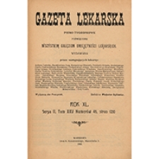 Gazeta Lekarska. 1905, R. 40, T. 25, nr 36