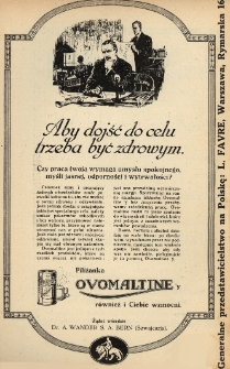 Opozones Lumi&egrave;re ; Apteka A. Wierzbięty ; Digifolina &bdquo;Ciba&rdquo; ; Mutabor ; Apteka D-ra K. Wendy ; Magistra A. Bukowskiego Apteka i Pracownia Chemiczna ; Capsulae Gelatinosae ; J. Gessnera Laborat. farma.-chem. i apteka ; Neosalutan ; Ovomaltine ; Zakłady Chemiczno-Farmaceutyczne ; Aurosan
