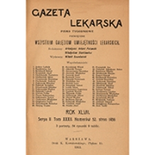 Gazeta Lekarska. 1912, R. 47, T. 32, nr 50