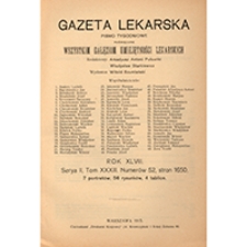 Gazeta Lekarska. 1913, R. 48, T. 33, nr 37