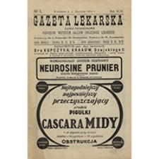 Gazeta Lekarska. 1914, R. 49, T. 34, nr 1