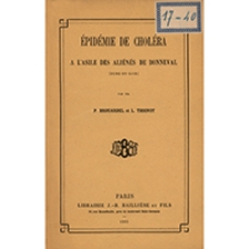 Épidémie de choléra : a l'asile des aliénés de Bonneval (Eure-et-Loir)