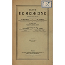 Contribution a l'anatomie pathologique du tabes dorsalis sur la topographie des lésions spinales du tabed au debut et sur la valeur systématique de ces lésions