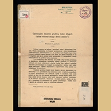 Operacyjne leczenie gruźlicy kości długich (spina ventosa) stopy i dłoni u dzieci