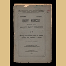 Obecny stan leczenia błonicy za pomocą surowicy krwi, w Berlinie i w Paryżu