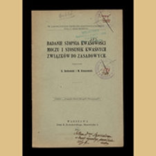 Badanie stopnia kwasowości moczu i stosunek kwaśnych związków do zasadowych