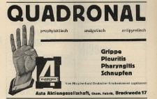 Phanodorm ; Levurinose &bdquo;Blaes&rdquo; ; Anginasin ; Formamint ; Sanatorium St. Blasien ; Treupelsche Tabletten ; Inkretan ; Capillidol ; Menthymin ; Quadronal ; Calcium Resorpta ; Somnervin ; Alformin ; Vaccineurin ; Moloid-tabletten; Insulin &bdquo;Lilly&rdquo; ; Pertussin ; Rheumasan