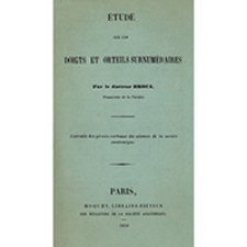 Étude sur les doigts et orteils surnumèraires