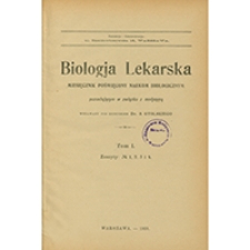 Biologja Lekarska. 1935, T. 14, z. 3