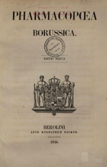 Pharmacopoea Borussica&nbsp;