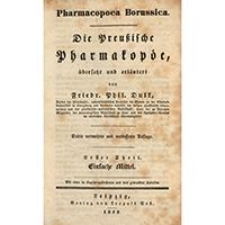 Die Preu&szlig;ische Pharmakop&ouml;e