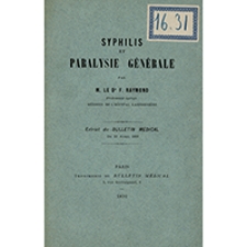 Syphilis et paralysie générale