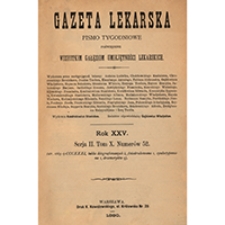 Gazeta Lekarska. 1890, R. 25, T. 10, nr 43